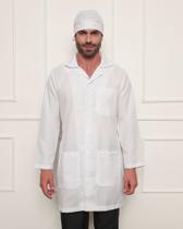 Jaleco Masculino Oxford Padrão Branco Monaco