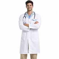 Jaleco Masculino Pediatra Manga Longa Estmapa Pediatra Médico Infantil Uniforme Para Medicina Hospital Consultório Clínica