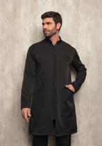 Jaleco Masculino Preto Gabardine Zíper Baltic Jaleco Masculino Preto Gabardine Zíper Baltic