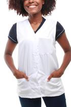 Jaleco Regata Feminino Acinturado Branco - Professora Jaleco Regata Feminino Acinturado Branco - Professora