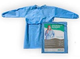 Jaleco TNT - SMS 40GR - Manga Longa com Viés Azul Medical Jaleco TNT - SMS 40GR - Manga Longa com Viés Azul Medical
