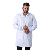 Jaleco Unissex Algodão Branco Manga Longa Básico c/ Punho - Namastê Jaleco Unissex Algodão Branco Manga Longa Básico c/ Punho - Namastê