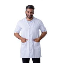 Jaleco Unissex Gabardine Manga Curta Básico - Namastê