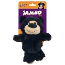 Jambo Brinquedo Mordedor Pelucia Happy Bear Pequeno Preto (042968)