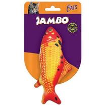 Jambo peixe real fish carpa p/gato c/catnip - un