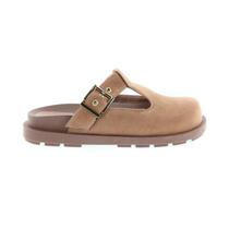 Jamile - Clog Feminino Tratorado Anatômico Camurça Bege