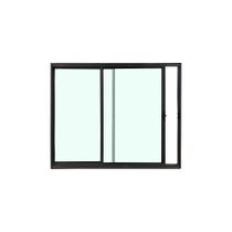 Janela 2 Folhas 100X120 Alumínio Preto Linha Esmeralda