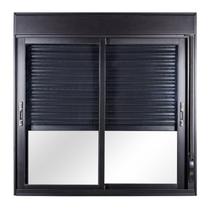 Janela 2 Folhas com Vidro Liso e Persiana Integrada Fita 100 X100cm Topsul Esquadrisul