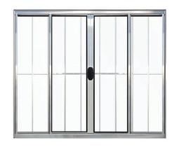 Janela 4 Folhas com Grade Alumínio Brilhante, Branco ou Preto Linha 18 Modular Janela 4 Folhas com Grade Alumínio Brilhante, Branco ou Preto Linha 18 Modular