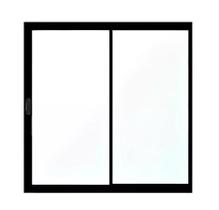 Janela 80x80 2 Folhas Alumínio Brilhante, Branco ou Preto Linha 1 Modular