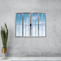 Janela Alumínio de Correr 120x200cm 4 Folhas com Grade Plus Lux Esquadrias Janela Alumínio de Correr 120x200cm 4 Folhas com Grade Plus Lux Esquadrias