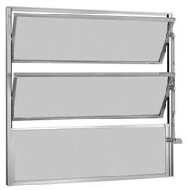 Janela Basculante 1 Secção com Vidro Mini Boreal 60x60cm Brilhante Ecosul Esquadrisul