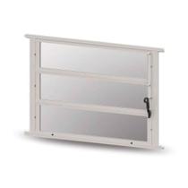 Janela Basculante Branca 80x60cm com Vidro - Esquadrias de Alumínio