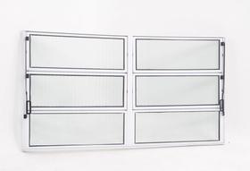 Janela Basculante de Alumínio 0,80 X 1,20 Linha All Modular Cor Branco Duplo