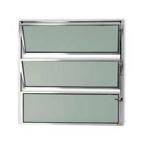Janela Basculante de Alumínio 60x80cm com Vidro Boreal Anodizado Master Brimak Marrom