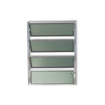 Janela Basculante de Alumínio 80x80cm com Vidro Boreal Anodizado Plus Brimak