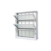 Janela Basculante em Alumínio Branco Caribe Max 60x60x10,2cm 3 Folhas Grade Jap