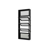 Janela Basculante em Alumínio Preto Caribe Max 100x60x6cm 5 folhas Jap