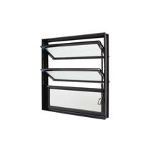 Janela Basculante em Alumínio Preto Caribe Max 60x80x6cm 3 folhas Jap