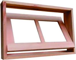 Janela Basculante Vitrô 40x60x14 Cm Para Dois Vidros Eucalipto NeonX