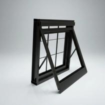Janela Basculante Vitrô Aço 50x50cm com Grade De Segurança Trava para Banheiro Lavabo Janela Basculante Vitrô Aço 50x50cm com Grade De Segurança Trava para Banheiro Lavabo