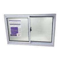 Janela Basculante Vitro Aluminio 2 folhas 50x50 CM REFORÇADO