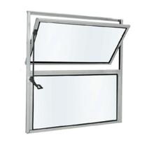 Janela Basculante vitro aluminio 40x40 cm, KIT com 4 Bascula