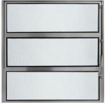 Janela Basculante Vitro De Aluminio Branco Liso Esquadria 60x60 Vidro Mini Boreal Transparente J&C
