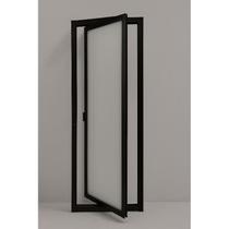 Janela Capelinha 80x30 Alumínio Preto Vidro Liso Janela Capelinha 80x30 Alumínio Preto Vidro Liso