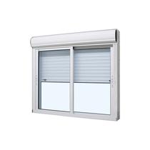 Janela com Persiana Integrada em Alumínio Branco Automatizada Perfecta Max 120x120x14cm c/ Controle Remoto 110V Jap