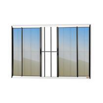 Janela Confort 4 Folhas com Grade Vidro Reflex 120cm X 200cm Brimak Janela Confort 4 Folhas com Grade Vidro Reflex 120cm X 200cm Brimak