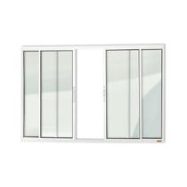 Janela Confort 4 Folhas Vidro Liso 100cm X 150cm Brimak Janela Confort 4 Folhas Vidro Liso 100cm X 150cm Brimak