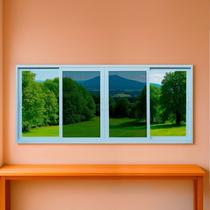 Janela Correr com Tela Mosquiteira 1,50x1,20m Vidro Temperado 6mm Fábrica do Alumínio Janela Correr com Tela Mosquiteira 1,50x1,20m Vidro Temperado 6mm Fábrica do Alumínio