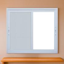 Janela Correr com Tela Mosquiteira 200cm X 100cm Vidro Temperado 6cm Fábrica do Alumínio