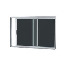 Janela Correr Vitralfer 100x100 - 2 Folhas / 1 Fixa C/grade - Branca