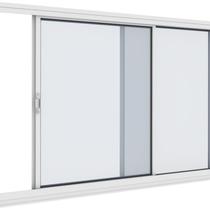 Janela de Aço 100 cm x 100 cm 2 Folhas - Cor: Bronze Cinza