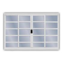 Janela de Aço de Correr 100x100cm 4 Folhas Minas Sul MGM Branco Janela de Aço de Correr 100x100cm 4 Folhas Minas Sul MGM Branco