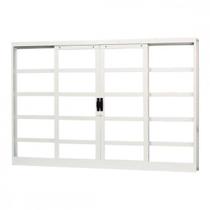 Janela de Aço de Correr 100x100cm 4 Folhas Minas Sul Mgm