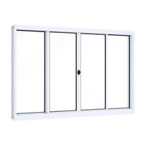 Janela de Aço de Correr 100x150cm 4 Folhas com Vidro Liso Riobras Branco Lucasa Janela de Aço de Correr 100x150cm 4 Folhas com Vidro Liso Riobras Branco Lucasa