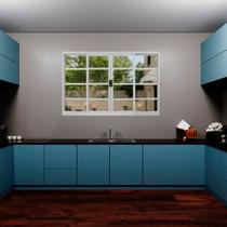 Janela de Aço de Correr 100x150cm 4 Folhas Minas Sul Mgm