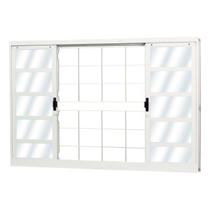 Janela de Aço de Correr 120x200cm 4 Folhas com Grade Minas Sul Mgm