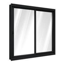 Janela de Aço de Correr Lateral 1 Folha Móvel e 1 Folha Fixa 100x120cm Aço Pronto Riobras