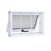 Janela de Aço Maxim-Ar 40x60cm com Grade Quadrada e Vidro Riobras