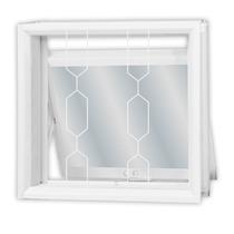 Janela de Aço Maxim-Ar 50x50cm com Grade Minas Sul MGM Branco