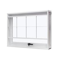 Janela de Aço Maxim-Ar 60x80cm com Grade Quadriculada e Vidro Liso Unicsol Ramassol