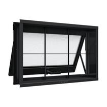 Janela de Aço Maxim-ar com Grade Quadrada 40x60cm Aço Pronto Riobras