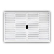 Janela de Aço Veneziana de Correr 100x120cm 4 Folhas Minas Sul MGM Branco Janela de Aço Veneziana de Correr 100x120cm 4 Folhas Minas Sul MGM Branco