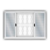 Janela de Aço Veneziana de Correr 100x150cm 6 Folhas Minas Sul MGM
