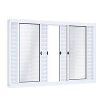 Janela de Aço Veneziana de Correr 120x150cm 6 Folhas com Vidro Riobras Janela de Aço Veneziana de Correr 120x150cm 6 Folhas com Vidro Riobras