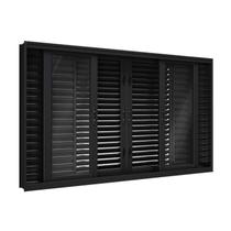 Janela de Aço Veneziana Flex 6 Folhas 100x200cm Facilitá Lucasa Preto Janela de Aço Veneziana Flex 6 Folhas 100x200cm Facilitá Lucasa Preto